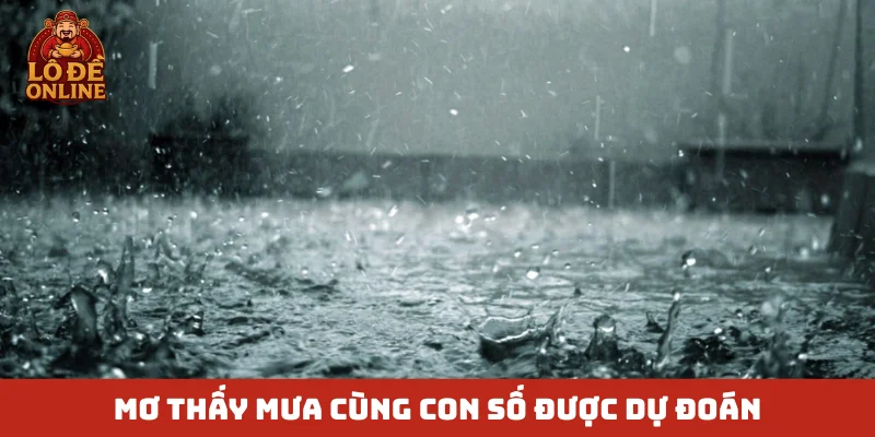 Mơ thấy mưa cùng con số được dự đoán